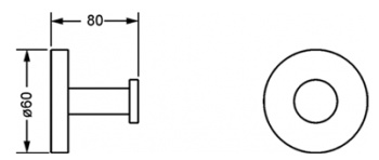 Крючок Jorger Exal 632.00.022.096 nerz matt
