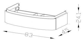Тумба под раковину Jacob Delafon Presqu'Ile 83 EB1100-V13, Палисандр Шпон