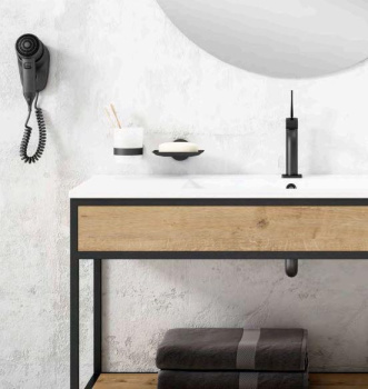 Мыльница Nofer плоская NIZA чёрная 16855.N