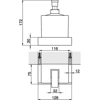 Дозатор подвесной Cisal Quad матовое стекло/хром QU09062021 Акция