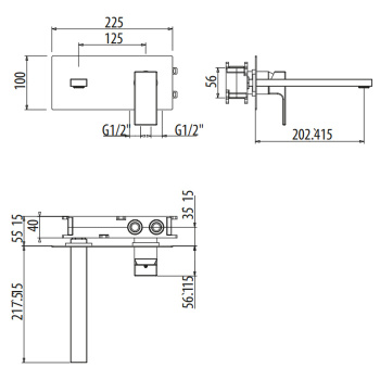 Смеситель для раковины Gattoni Kubik 2535/25BO белый