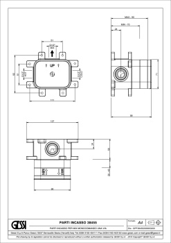 Скртая часть смесителя Gessi Emporio Via manzoni 38455.031 Chrome