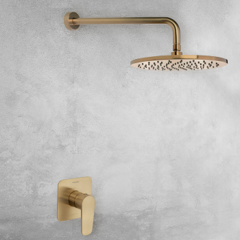 Смеситель для душа Ramonsoler Alexia встраиваемый с тропическим душем золото K3618012OC