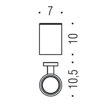 Стакан подвесной Colombo Plus PVD нержавеющая сталь W4902.HPS1