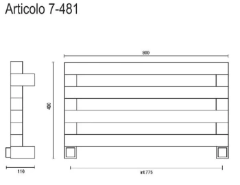 Полотенцесушитель водяной Margaroli Cometa 74817504CR 40x80 хром