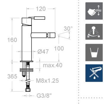 Смеситель для биде Ramonsoler Atica 7503