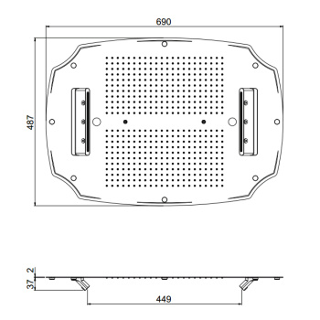 Встраиваемая в потолок душевая система Carimali Mydream Colonial 700x500 484 форсунки, 4 форсунки с функциями хром 23071XN-CRX