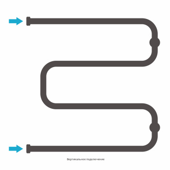 Полотенцесушитель водяной Сунержа Ш-образный 600х600 30-0014-6060 матовый белый