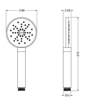 Душевая лейка Jorger Exal 649.13.391.000 chrome