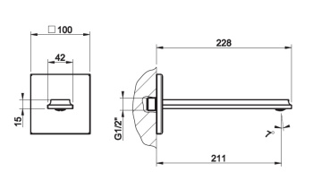 Излив Gessi Eleganza 46100.080 Gold CCP