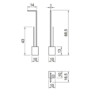 Стойка напольная Antonio Lupi Biviocombi 68.5см., с держателем туалетной бумаги, полотенце и ершиком, база из мрам Nero Marquinia satinato, Satin Steel А0002457127