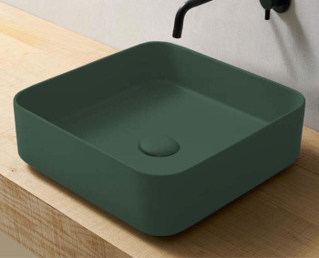 Раковина накладная Cielo Shui Comfort SHCOLAQ40 MU 40 см зеленый