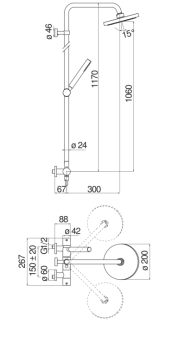Душевая система Nobili Live LV00030/50WM белая