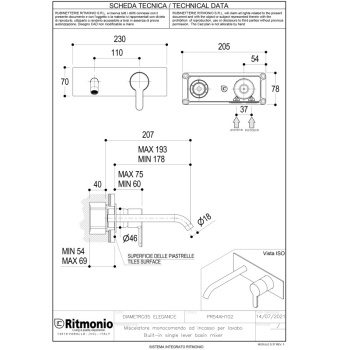 Смеситель для раковины Ritmonio Diametro35 Elegance PR54AL202CRL хром