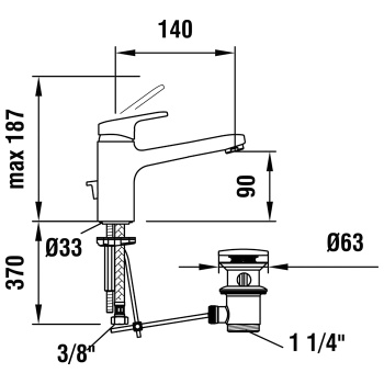 Смеситель для раковины Laufen Citypro HF500903100000 хром