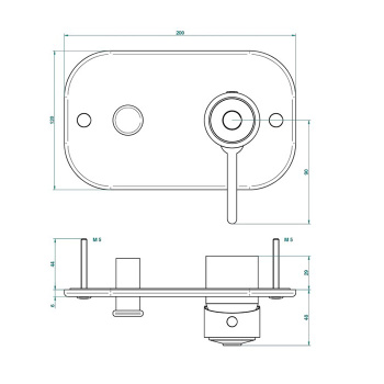 Смеситель для душа THG Capucine Vert Decor Platine A7E-A02-6550B хром