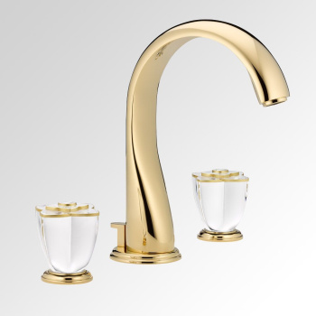 Смеситель для раковины THG Petale De Cristal Clair Lisere Dore U6E-F01-151 полированное золото
