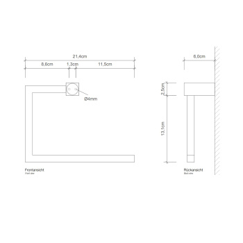 Полотенцедержатель кольцо Decor Walther Corner 560600 хром