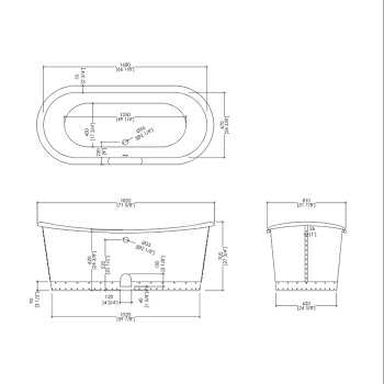 Чугунная ванна Devon&Devon Ambra 182x81 NAAMBRA