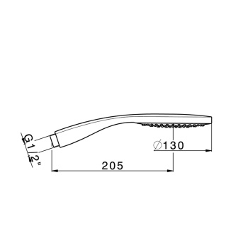 Лейка душевая ручная Cisal Shower с тремя типами струи, d 130 мм, хром DS01433021