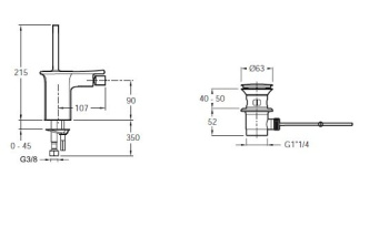 Смеситель для биде Jacob Delafon Stance E14763-CP