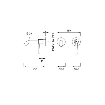 Смеситель для ванны CЕА Design Lutezia Plus LTZ 23 S сталь