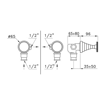 Угловой кран Stella Titian 0/152, хром TT 01101 CR00