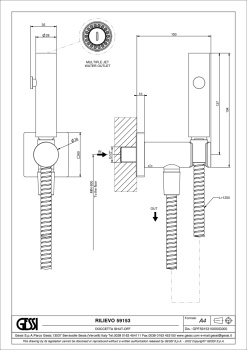 Гигиенический душ Gessi Rilievo 59153.706 Black Metal PVD