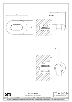 Держатель душевой лейки Gessi Goccia 33757.299 Matte Black