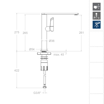 Смеситель для кухни Ramonsoler Kitchen медь 388401MACU