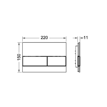Клавиша смыва Tece Tecesquare 9240800 белый