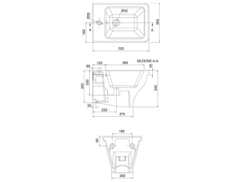 Биде подвесное Scarabeo BUTTERFLY 4007