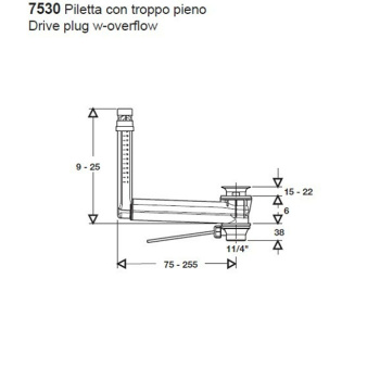 Выпуск с переливом Kerasan Tribeca/Aquatech/Bentley Geberit CLOU, хром 753001