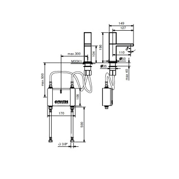 Электронный смеситель для раковины Fantini Milano 31 02 2904WF хром