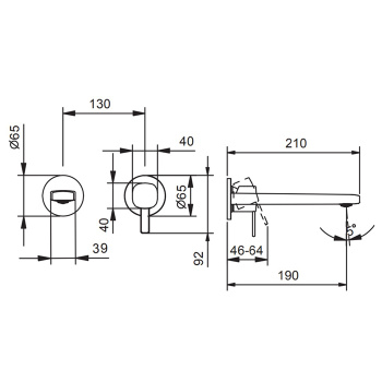 Смеситель для раковины Fantini Lame 24 02 M111B хром