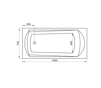 Акриловая ванна Ravak Domino 160x70 C621000000