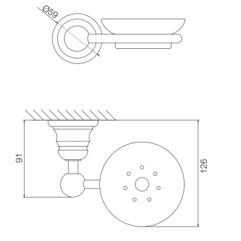 Мыльница Fima Carlo Frattini Accessori подвесная, золото F6063/2OR