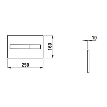 Laufen  Installation Syste LIS Смывная клавиша, двойной смыва, черный матовый