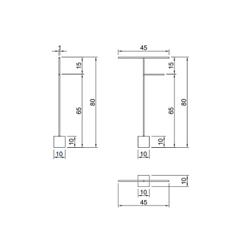 Полотенцедержатель Antonio Lupi Bivio напольный, база из мрамора Carrara satinato, Bianco opaco А0002457114