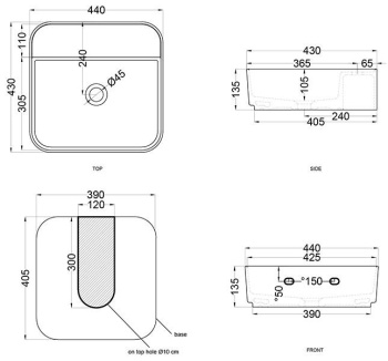 Раковина накладная/подвесная Cielo Shui Comfort SHCOLAQSF CP 44 см розовый