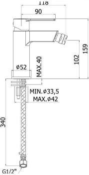 Смеситель для биде Paffoni West WS13,1CR