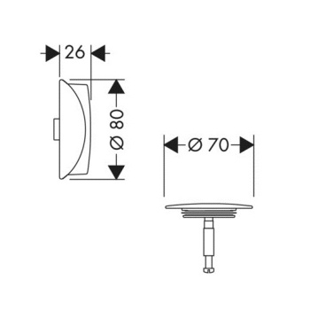 Слив-перелив Hansgrohe 58185990S золото