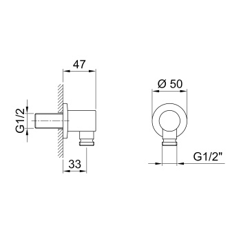 Шланговое подсоединение Fantini Milano Matt Copper PVD 91 P9 7034