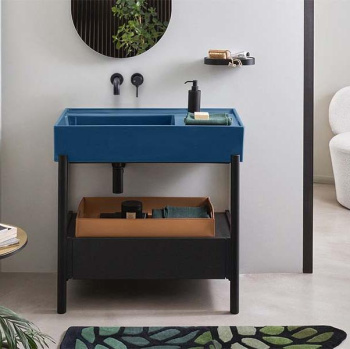 Раковина накладная Cielo Plinio PNLA85SF OL 85 см синий