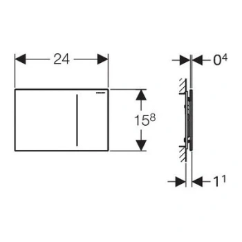 Cмывная клавиша Geberit Sigma 70 115.620.SJ.1 черный, для смывного бачка Sigma 12