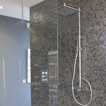 Душевая система Ramonsoler Kuatro термостатическая без излива с регулировкой высоты 4754RK250