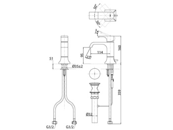Смеситель для раковины Toto Gc TLG08301R хром