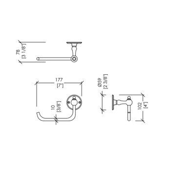 Держатель для туалетной бумаги Devon&Devon Old Navy золото MIL610OT