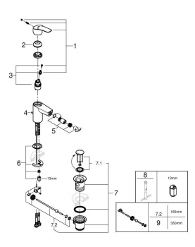 Grohe Смеситель для биде стандартный, цвет: хром