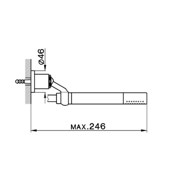 Душевой гарнитур Cisal Shower ручная лейка,шланг 150 см,держатель настенный для лейки, хром DS01807021